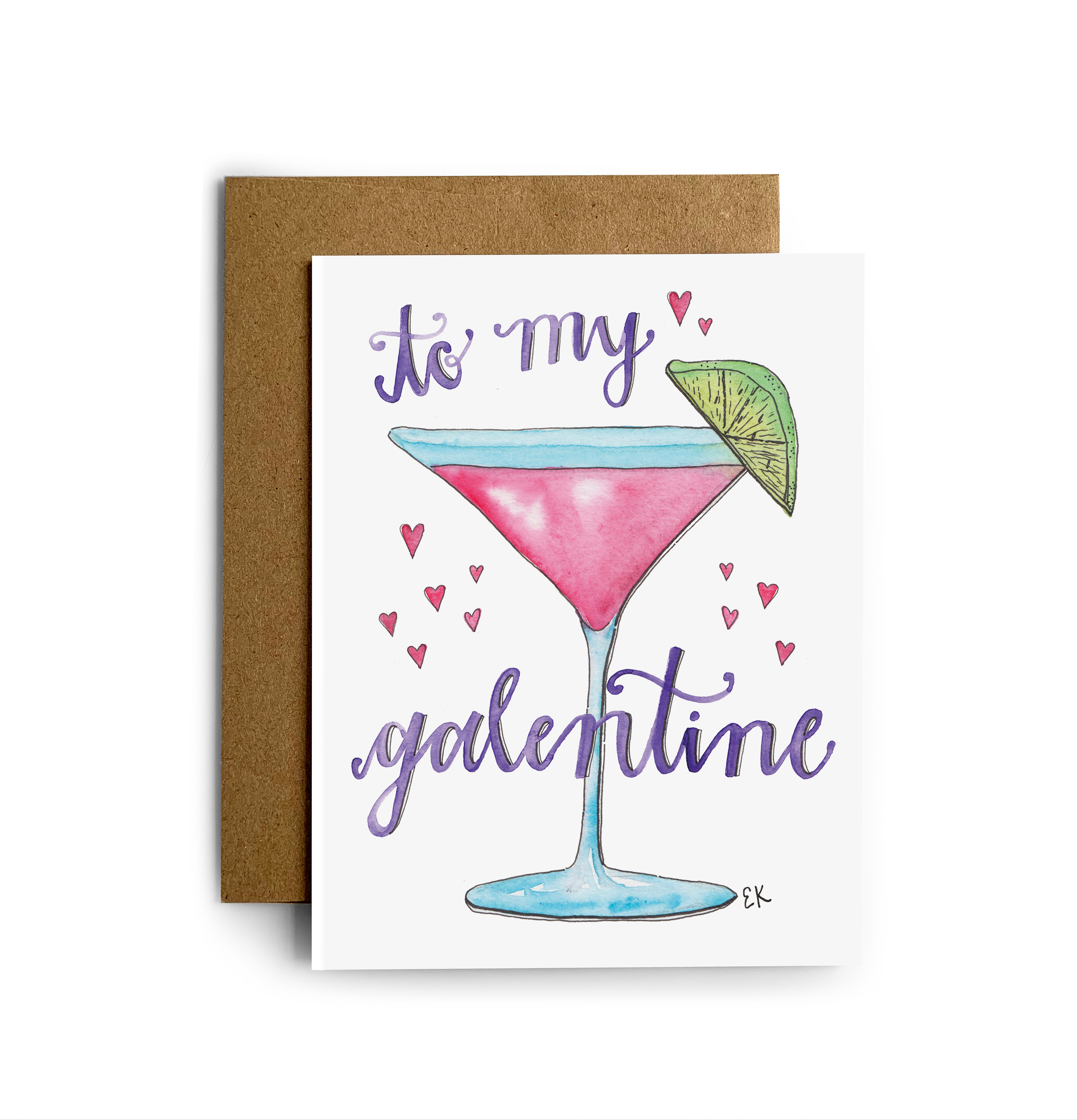 Galentine Cosmo Greeting Card