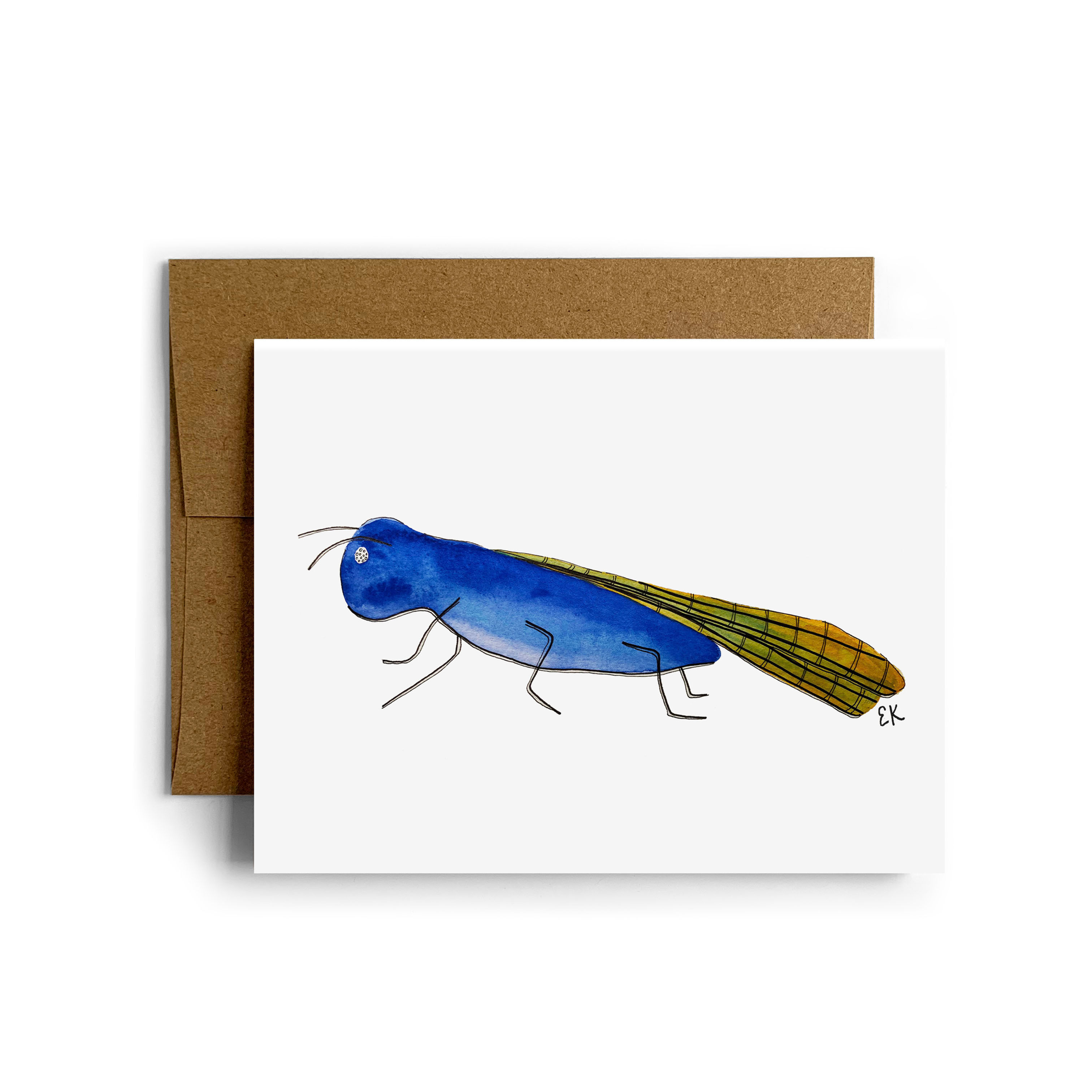 Big Blue Bug Greeting Card