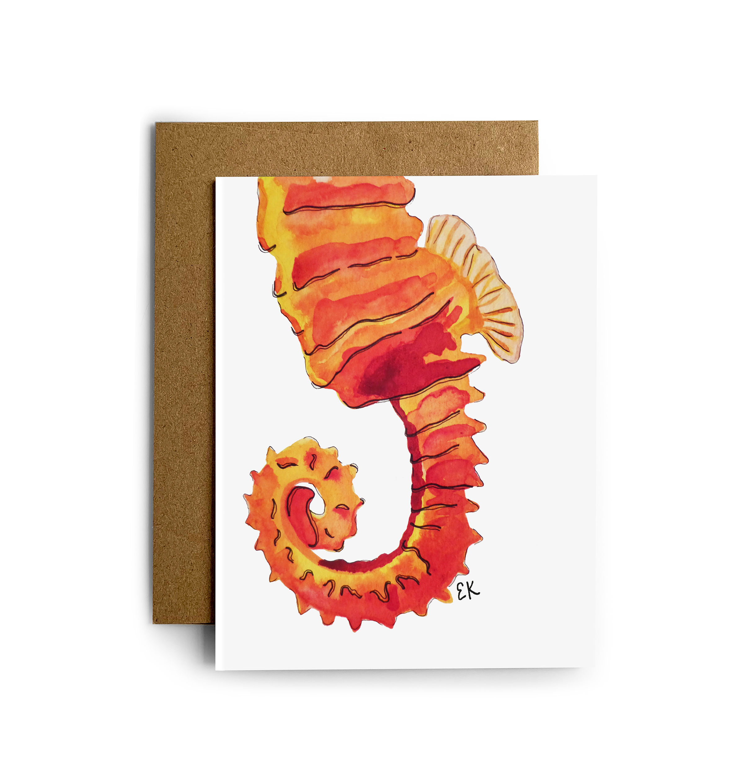 Seahorse Tail Greeting Card