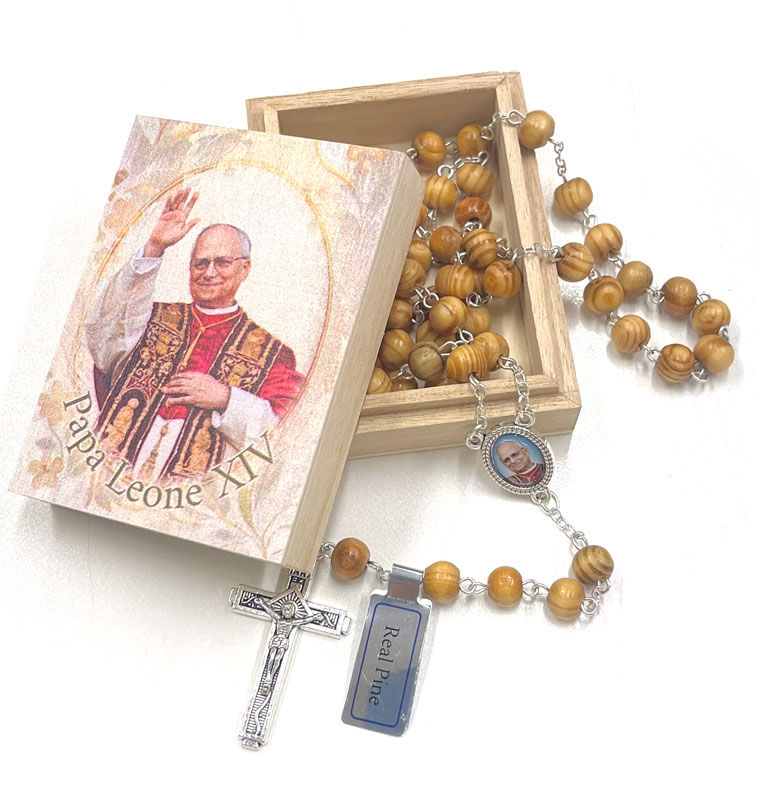 教宗良十四世 唸珠連盒 /Pope Leo XIV Rosary with Box