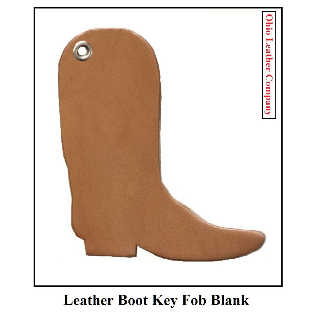 Leather Boot Key Fob Blank