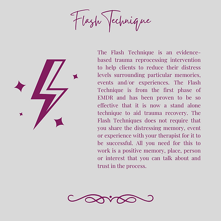 a flash of lightening symbol plus text explain flash technique