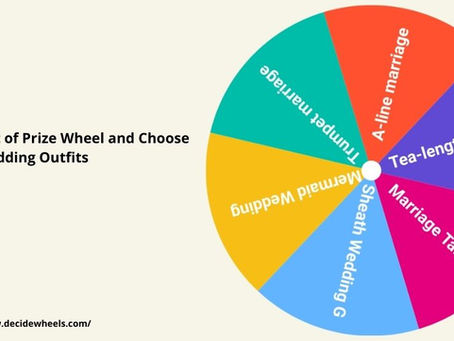Take Assist of Prize Wheel and Choose Couple Wedding Outfits