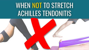 Four different types of Achilles stretches with a red cross over them.
