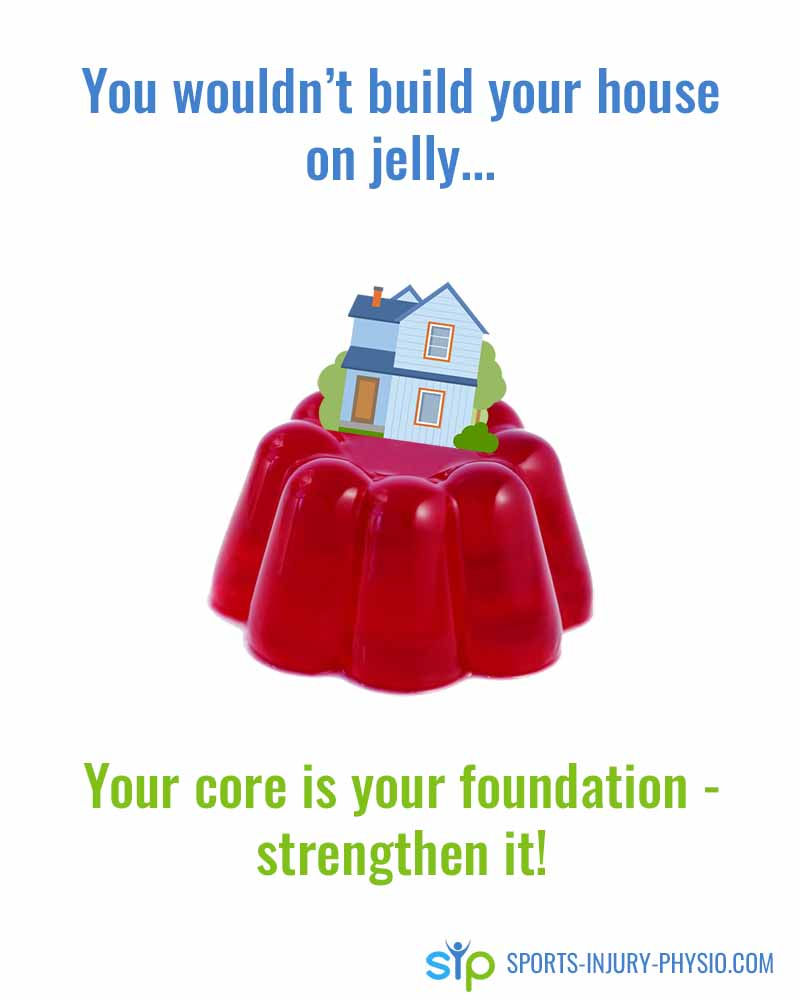 You wouldn't build your house on jelly...your core is your foundation - strengthen it!