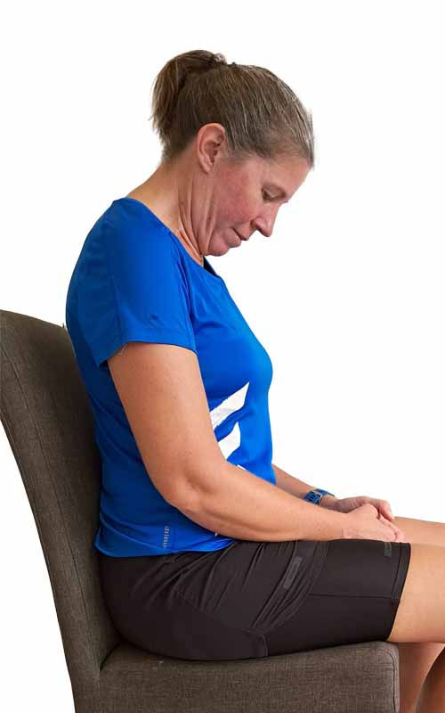 Neck flexion stretch exercise