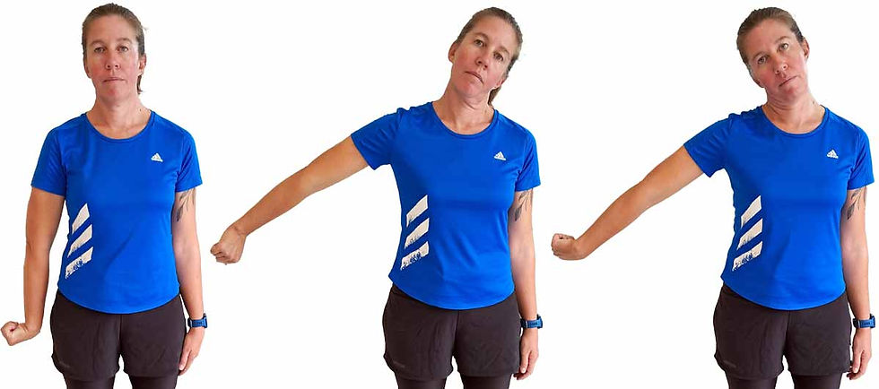 Radial nerve glide exercise for tennis elbow pain.