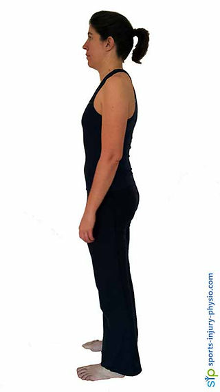 Posture without high heels - your lower back has less of a curve.