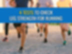 A group of runners in the background and the words: 4 Tests to check leg strength for running