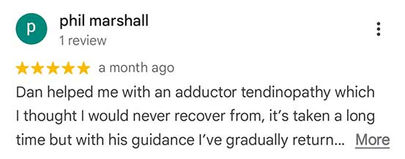 Online physiotherapy consultation review: Phil Marshall