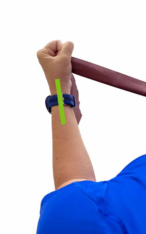 Your wrist must remain straight throughout this exercise.