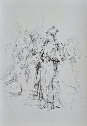 Charles HERMANS - À L'Aube - Drawing ca. 1875