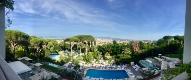 Panoramic View of Rome from Rome Cavalieri, Waldorf Astoria Hotel Room