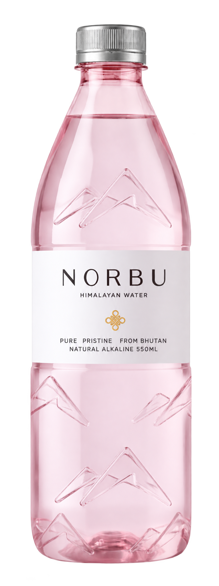 NORBU pink bottle with a silver cap