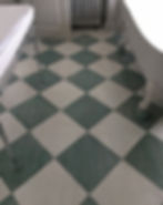 Hand painted Chequerboard floor with broken colour