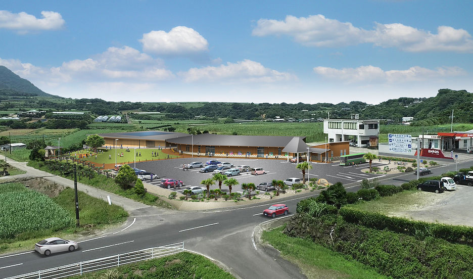 鹿児島県徳之島 道の駅とくのしま完成予想図 里村パース