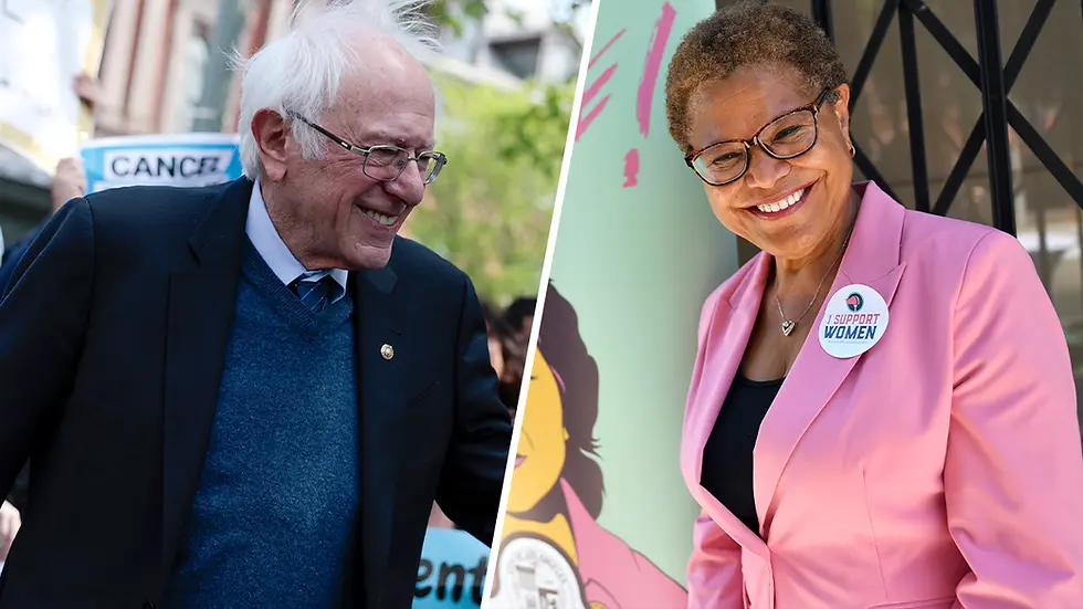 BERNIE SANDERS ENDORSES KAREN BASS FOR LA MAYOR.