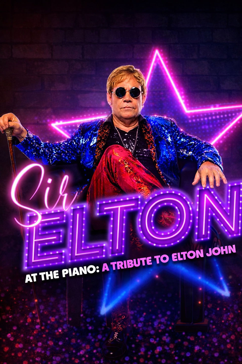 Jeff Burkett as Elton John, Las Vegas ResidencyShow, Sir Elton At The Piano, Alexis Park Resort, Las Vegas, NV