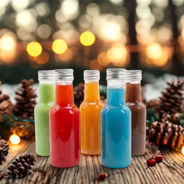 Assortiment de fioles de cire liquide parfumée colorée pour brûle-parfum.