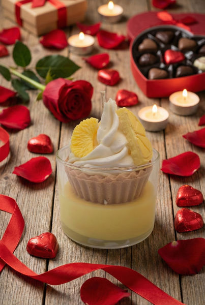 Bougie artisanale Tarte au Citron édition Saint-Valentin