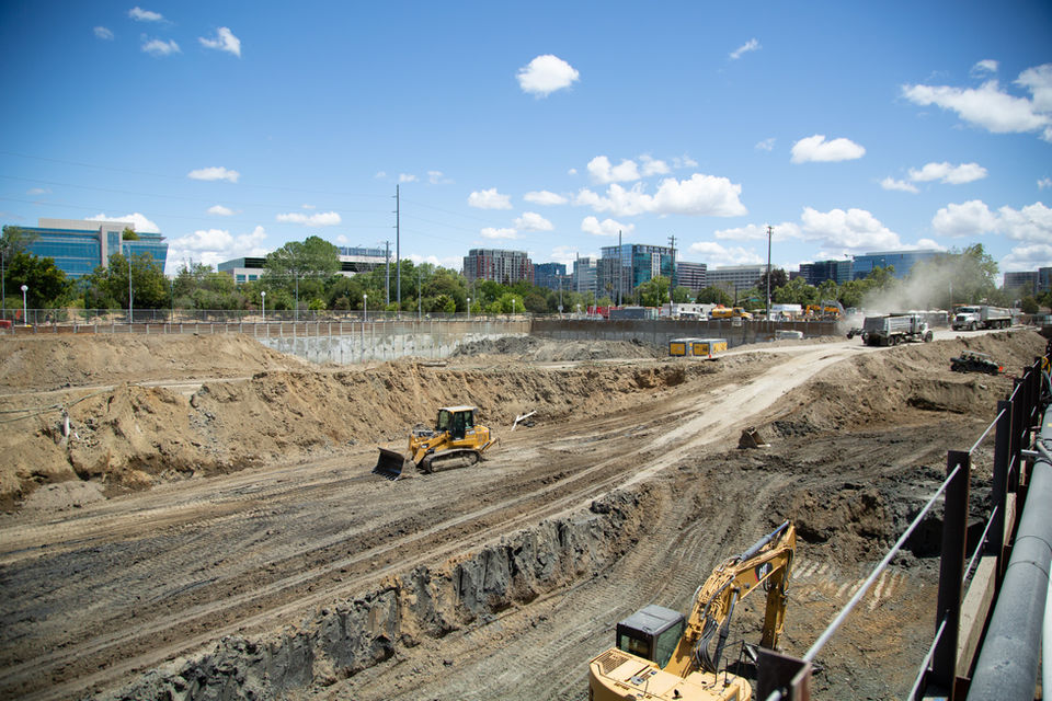Drone Over Construction Site