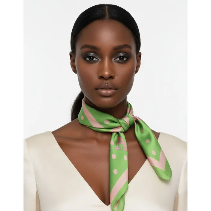 Thumbnail: AKA Green Polka Dot Scarf