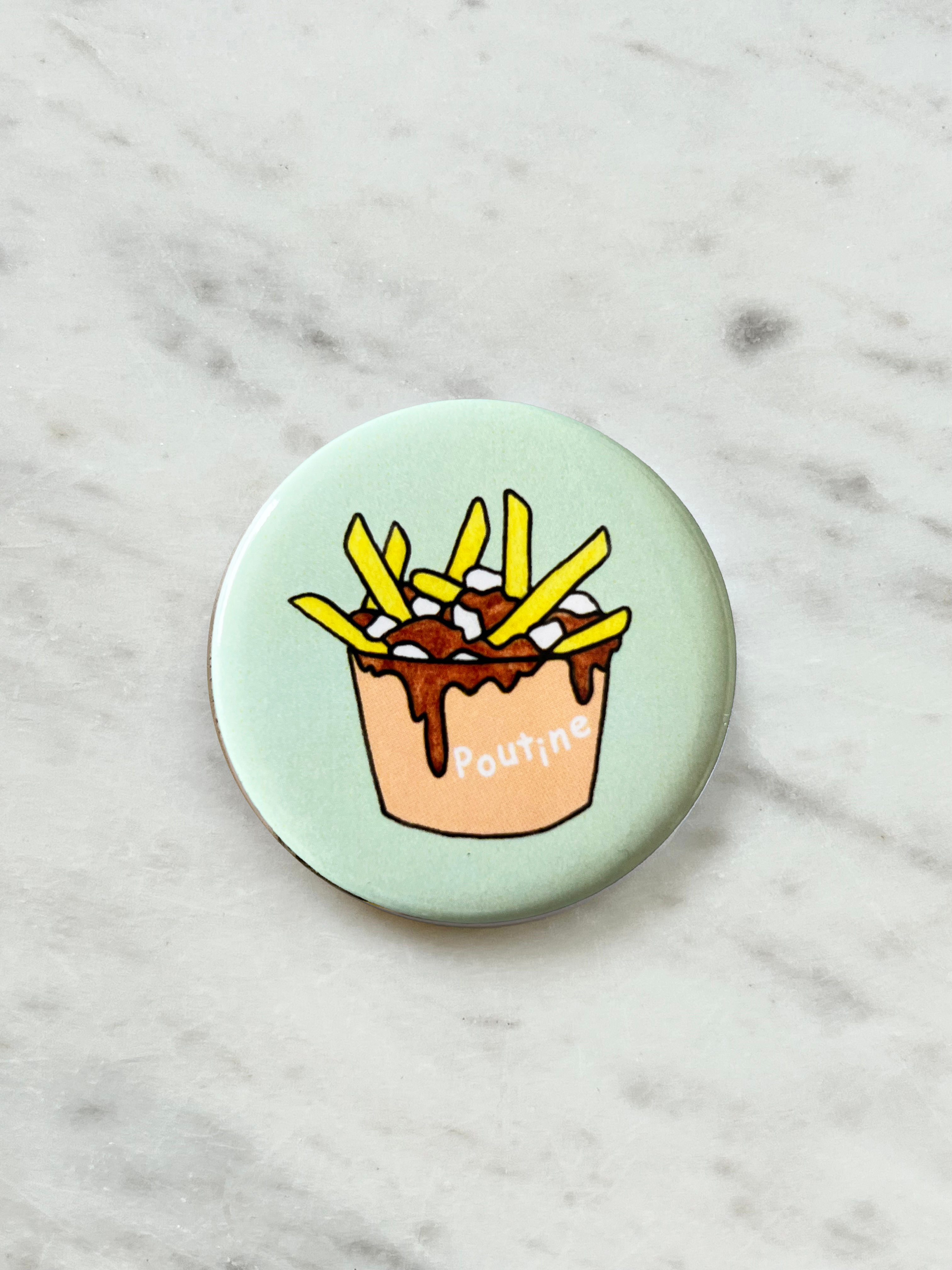 Aimant pour frigo de montréal, fait au québec, réfrigérateur, casier Montreal fridge magnet, souvenir, Poutine