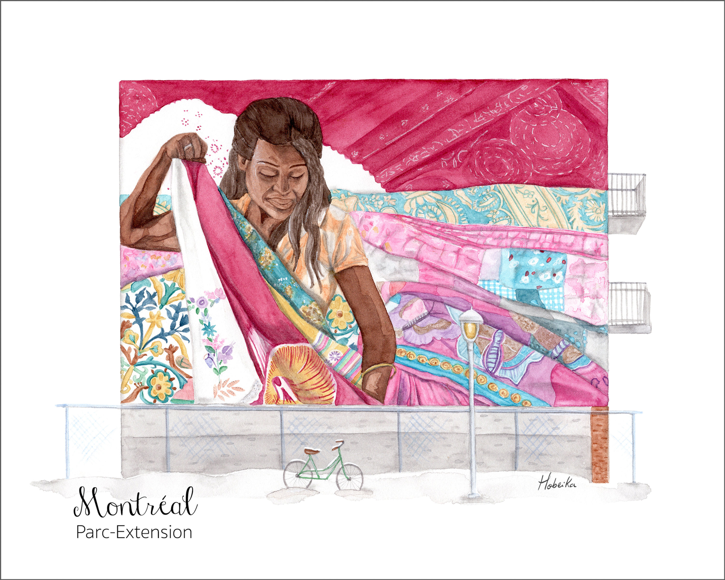 Affiche art print poster Montreal Parc-Extension indian Montréal Hobeika Art