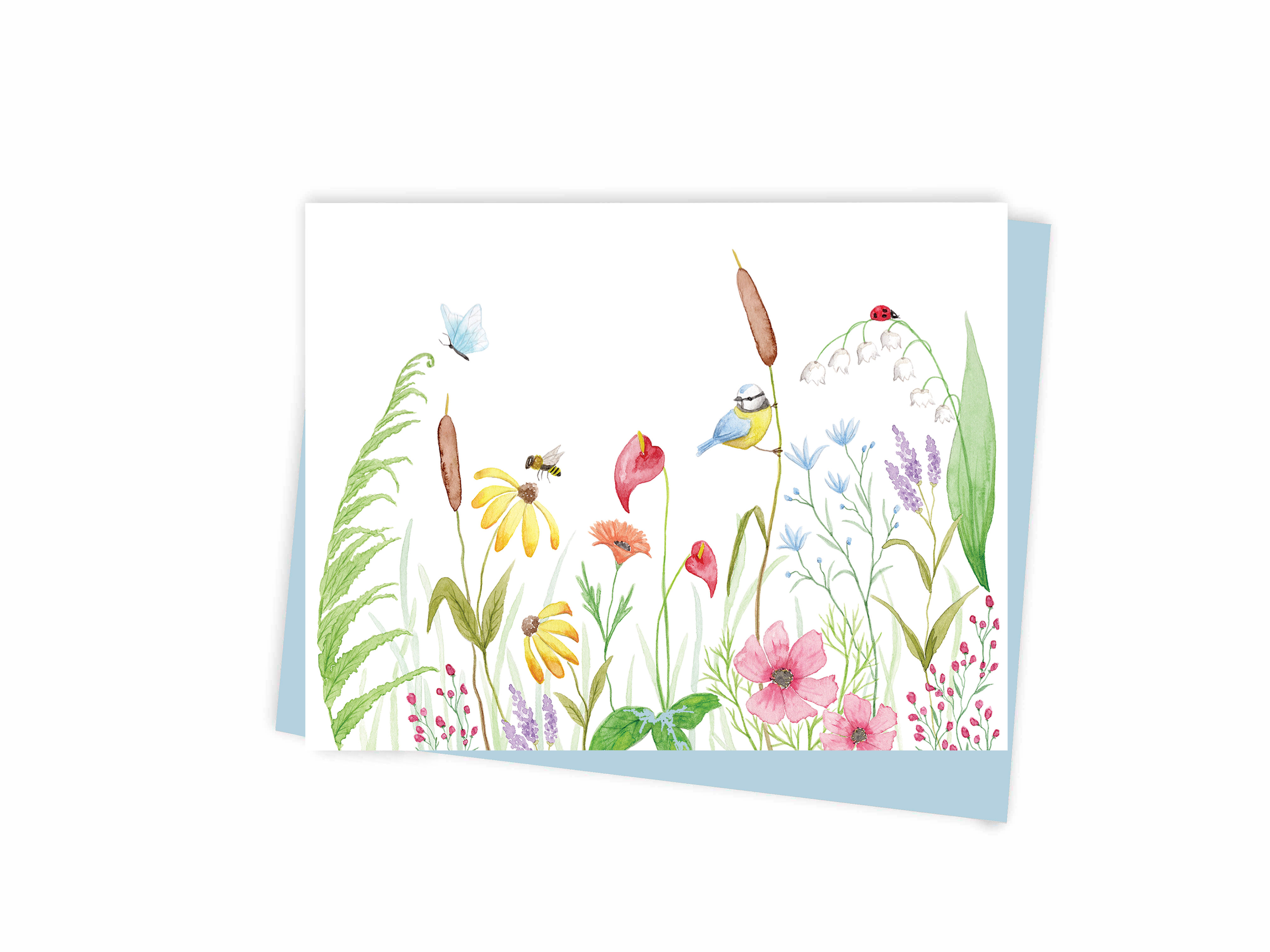 Carte de souhaits Jardin fait au Québec Canada - Garden greeting card made in Quebec Canada Hobeika Art