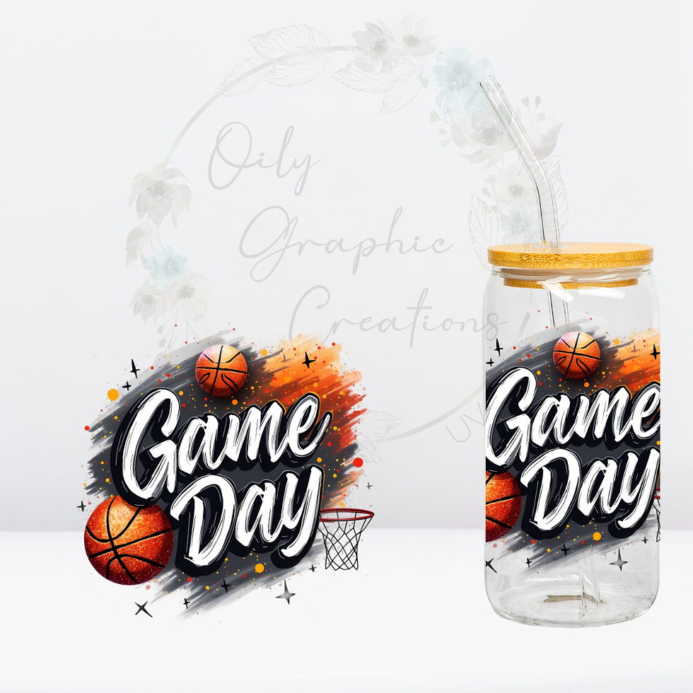 Basketball Game Day- UV DTF Decal