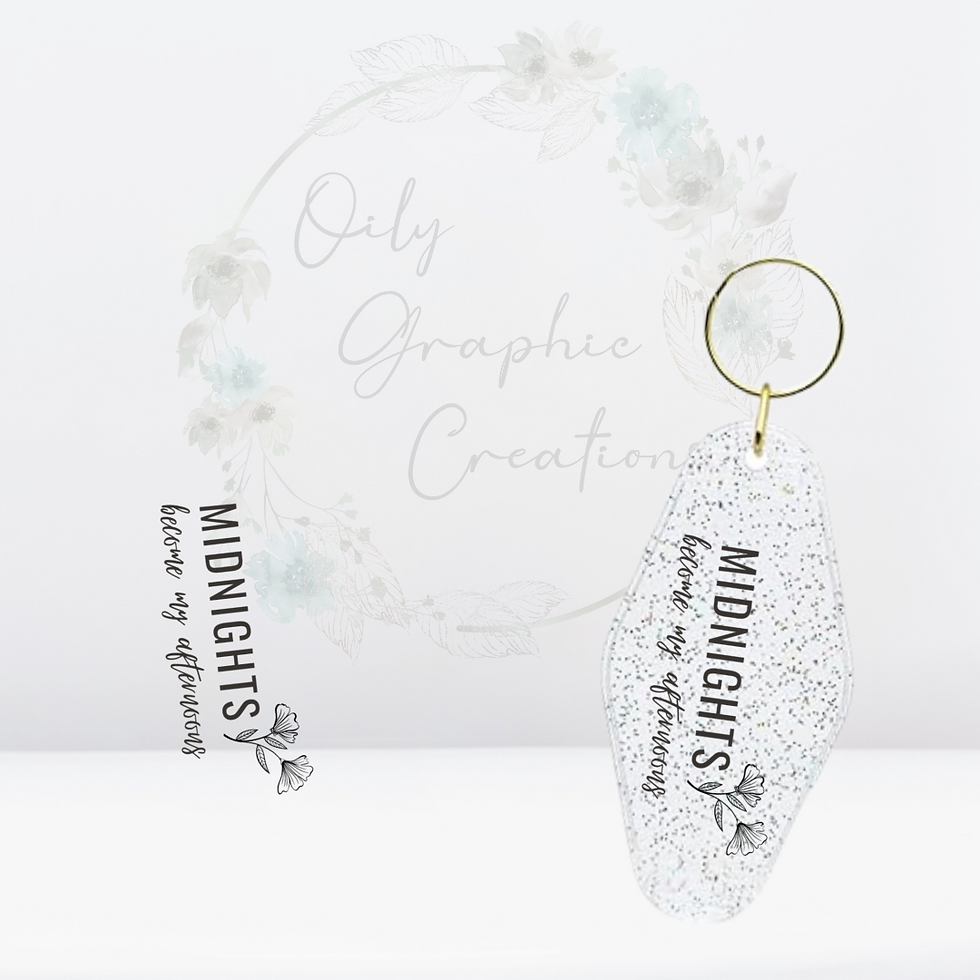 Midnights Become My Afternoons- UV DTF Keychain Decal