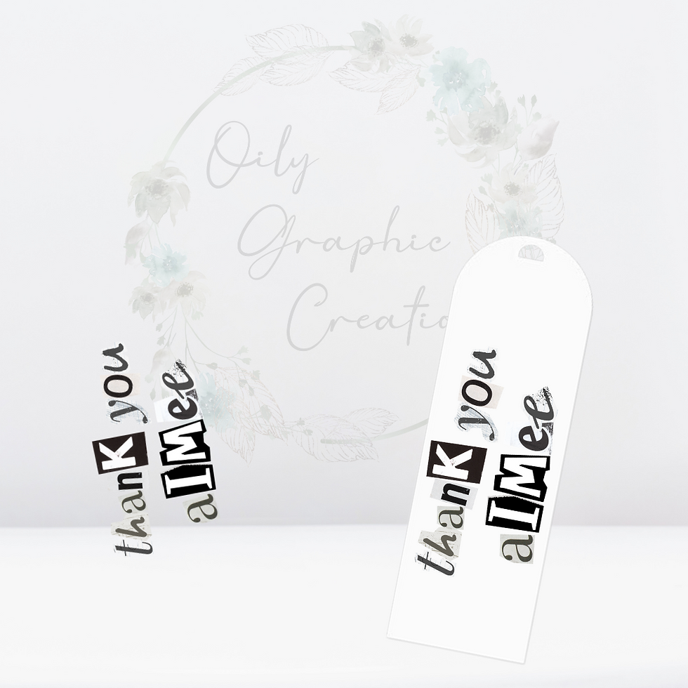 thanK you aIMee- UV DTF Bookmark Decal