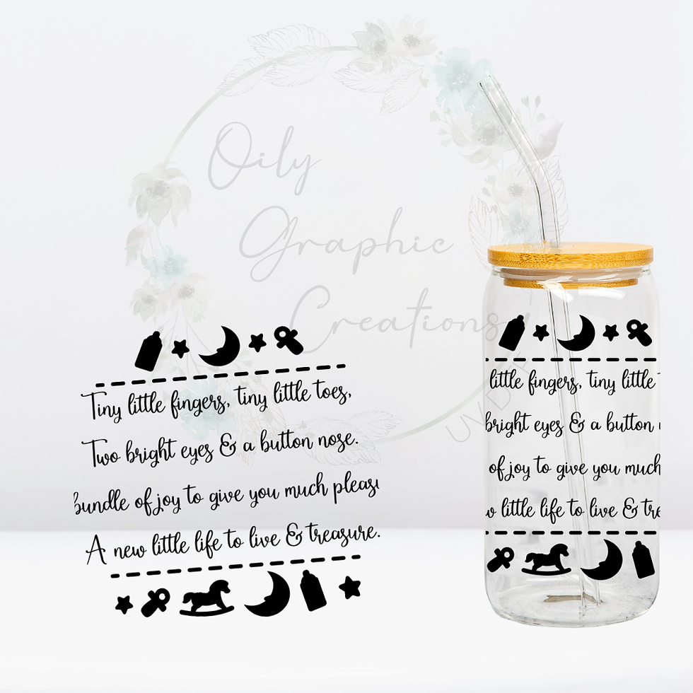 Tiny Little Fingers- UV DTF Decal