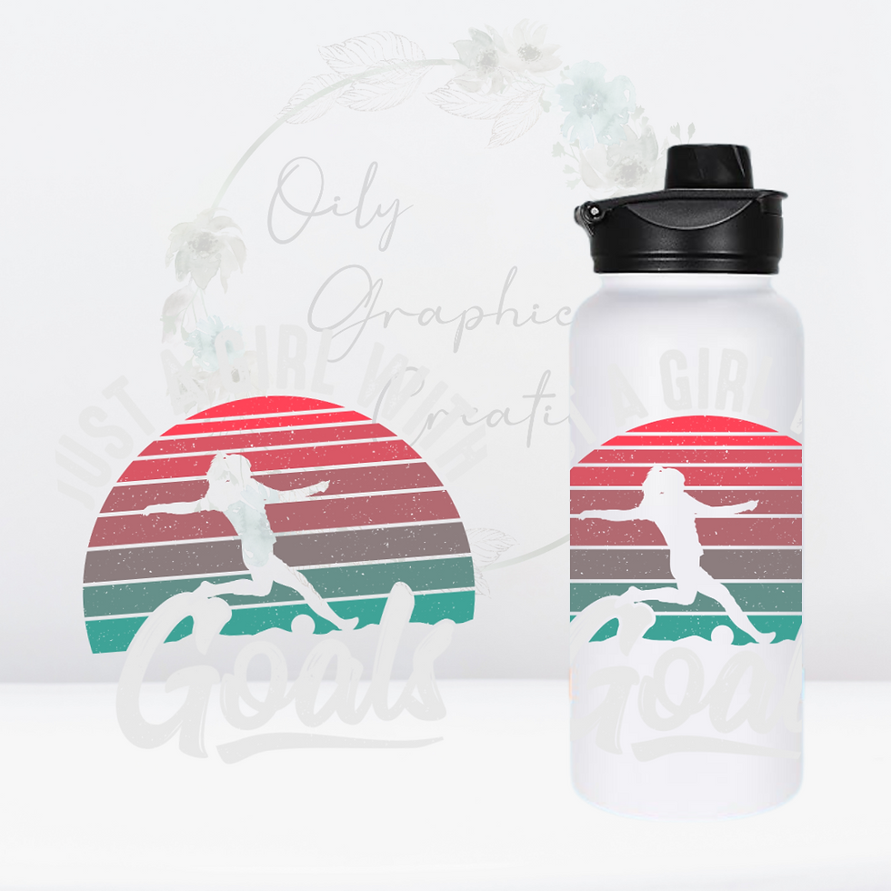 Girl With Goals- 32oz UV DTF Decal