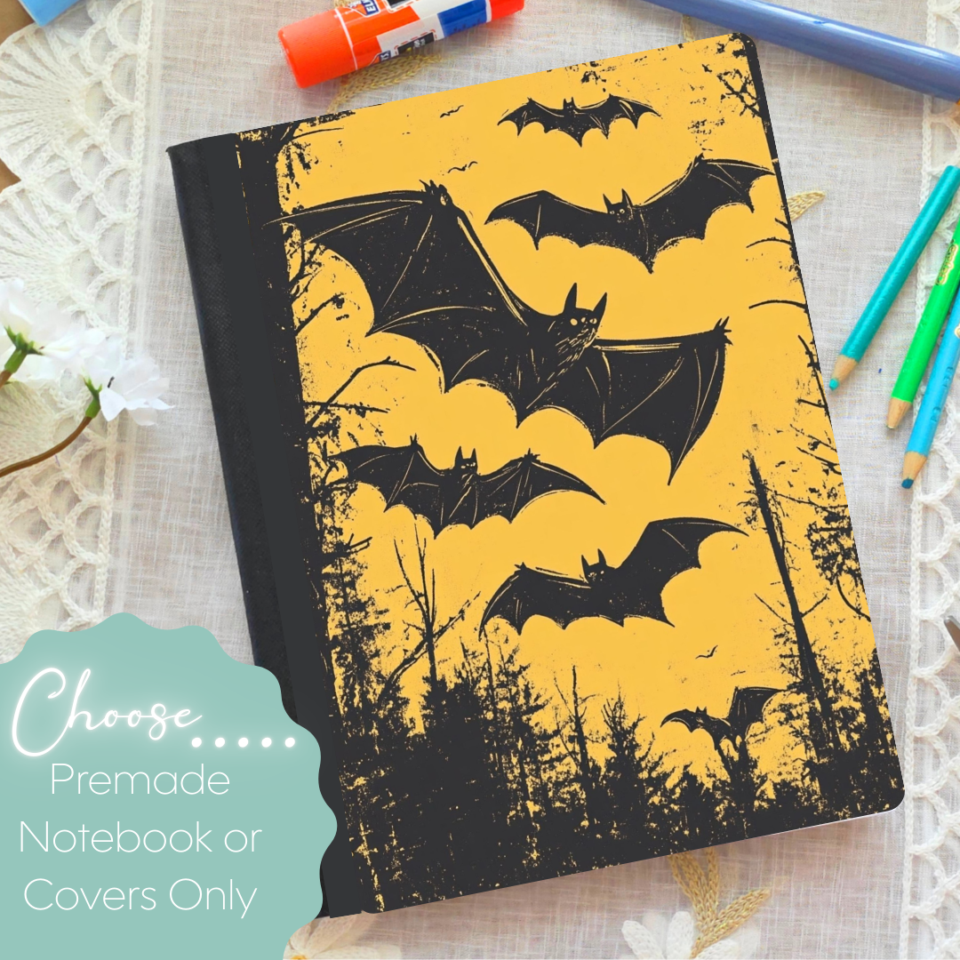 Orange Sky with Bats Composition Notebook & Covers