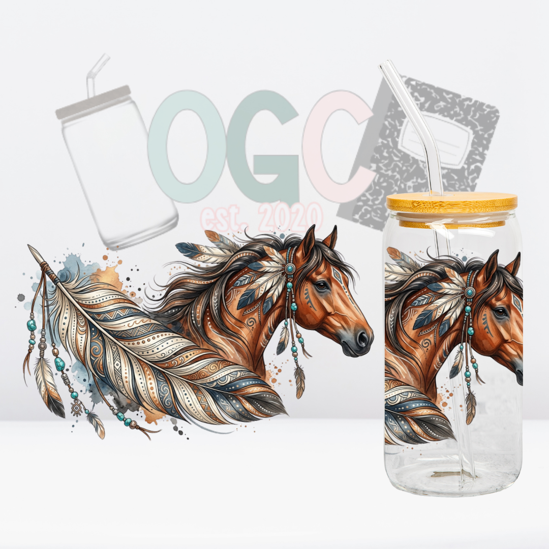 Horse Feather 3 UV DTF Wrap