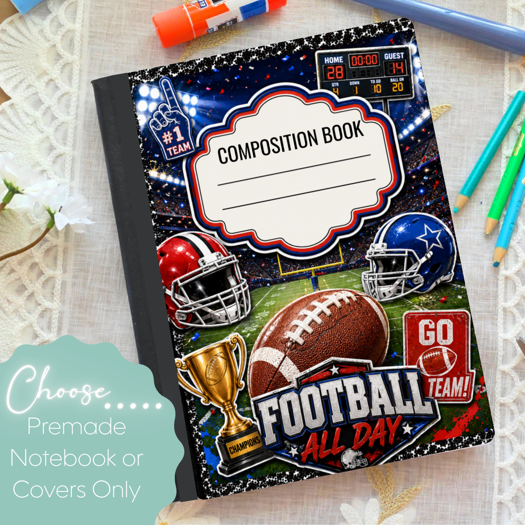 Football Composition Notebook & Covers