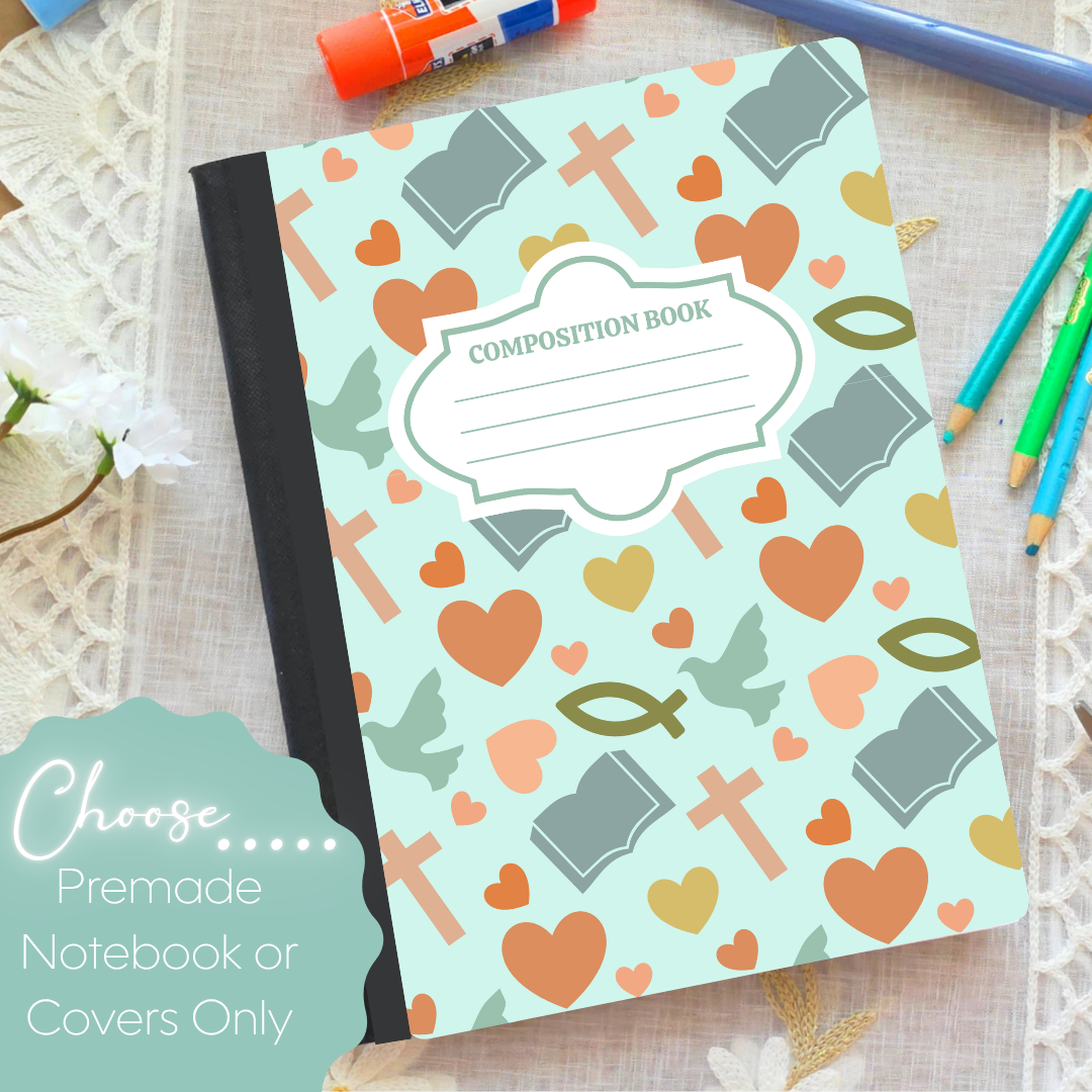 Crosses & Hearts Composition Notebook & Covers