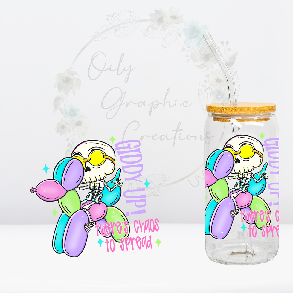 Giddy Up- UV DTF Decal