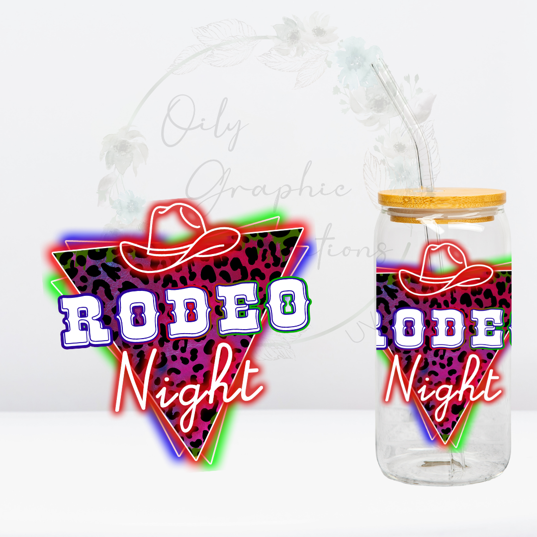 Rodeo Night Neon- UV DTF Decal