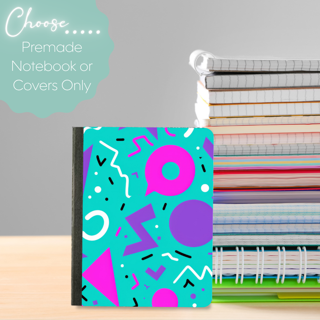 90s Pattern Mini Composition Notebook & Covers