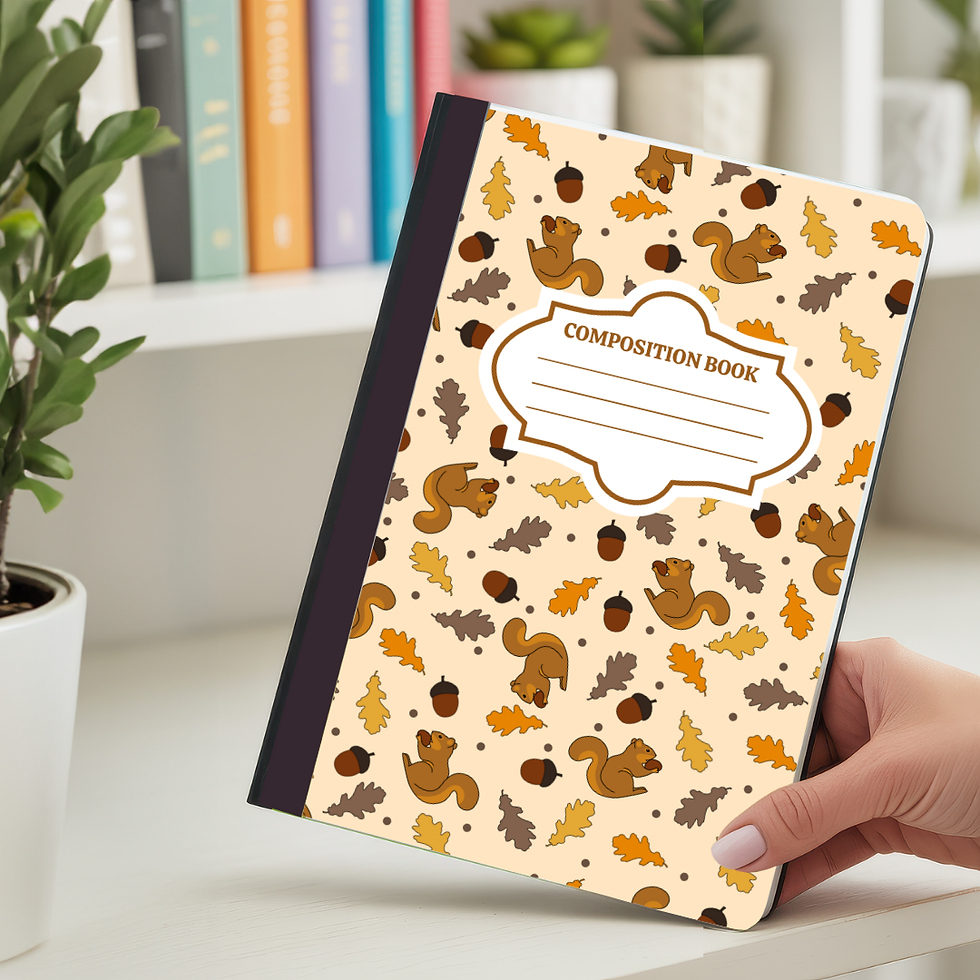 Thumbnail: Squirrel & Fall Leaves Composition Notebook & Covers