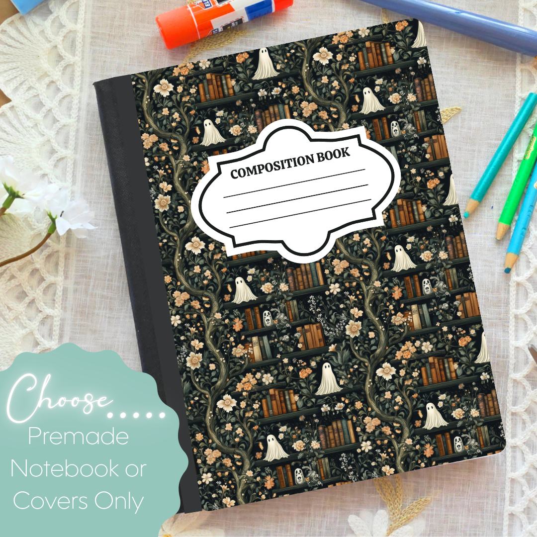 Ghost Library Composition Notebook & Covers
