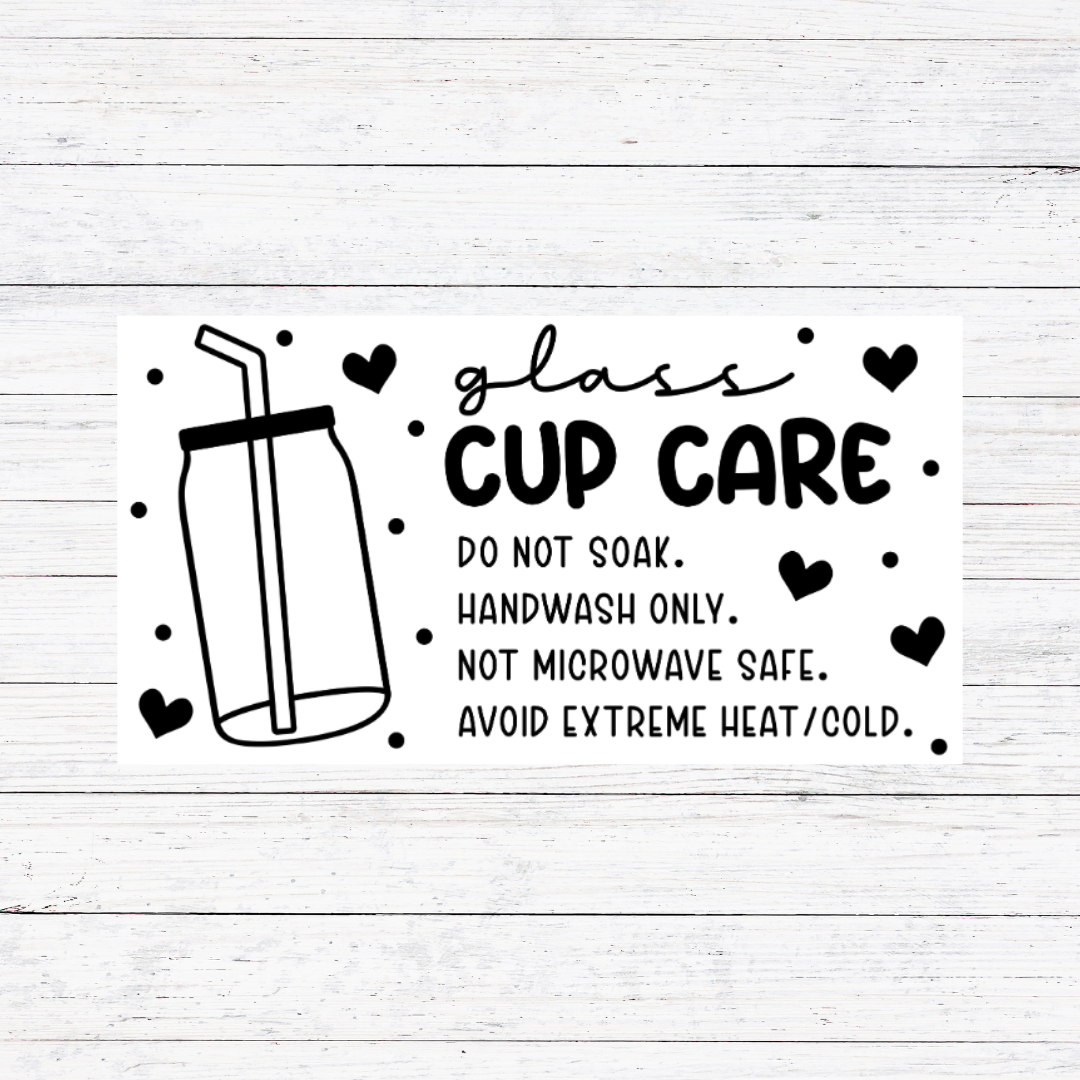 Glass Cup Care- Munbyn Stickers