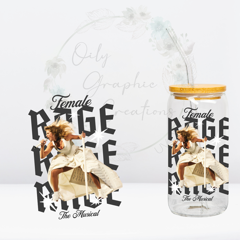 Female Rage- UV DTF Decal