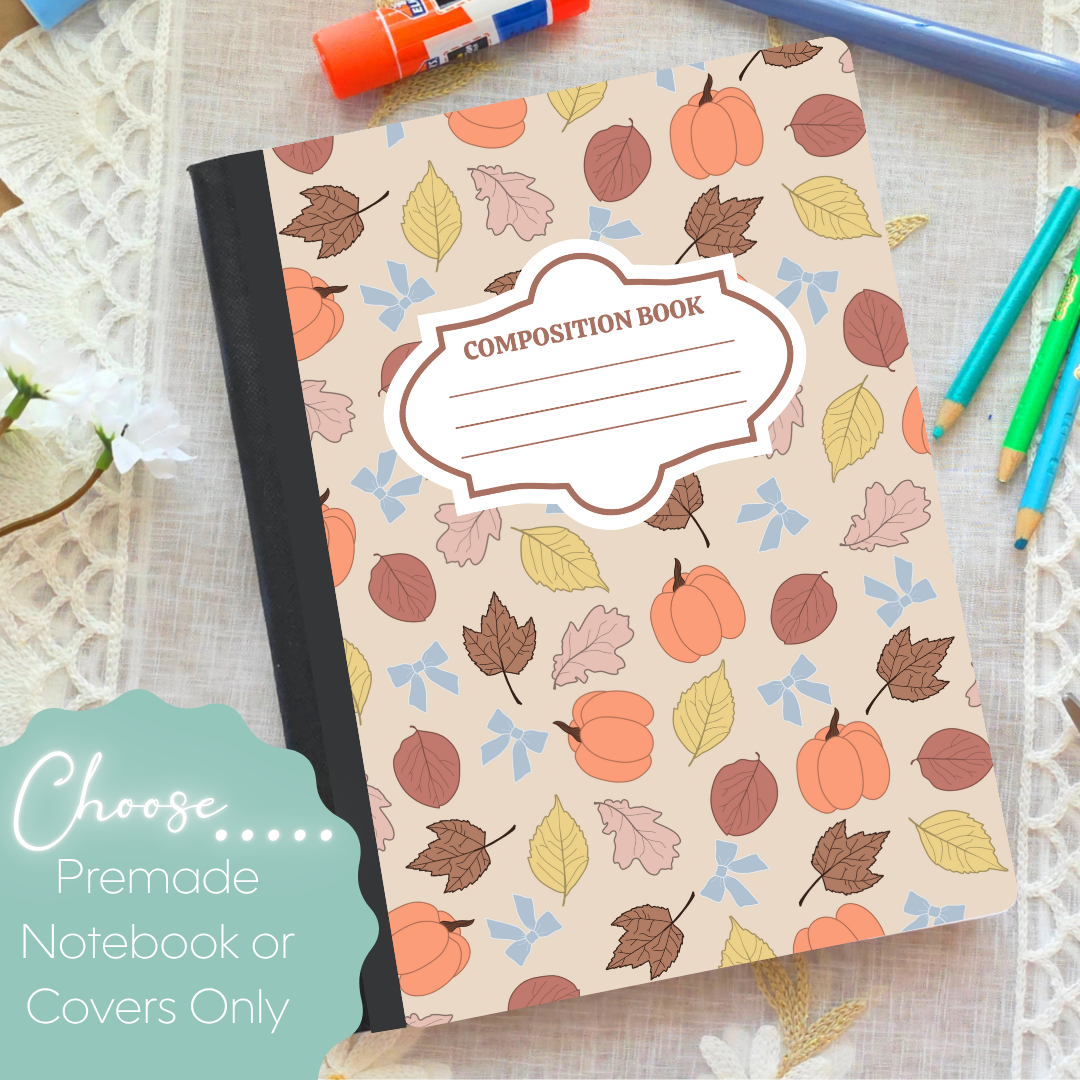 Fall & Bows Composition Notebook & Covers