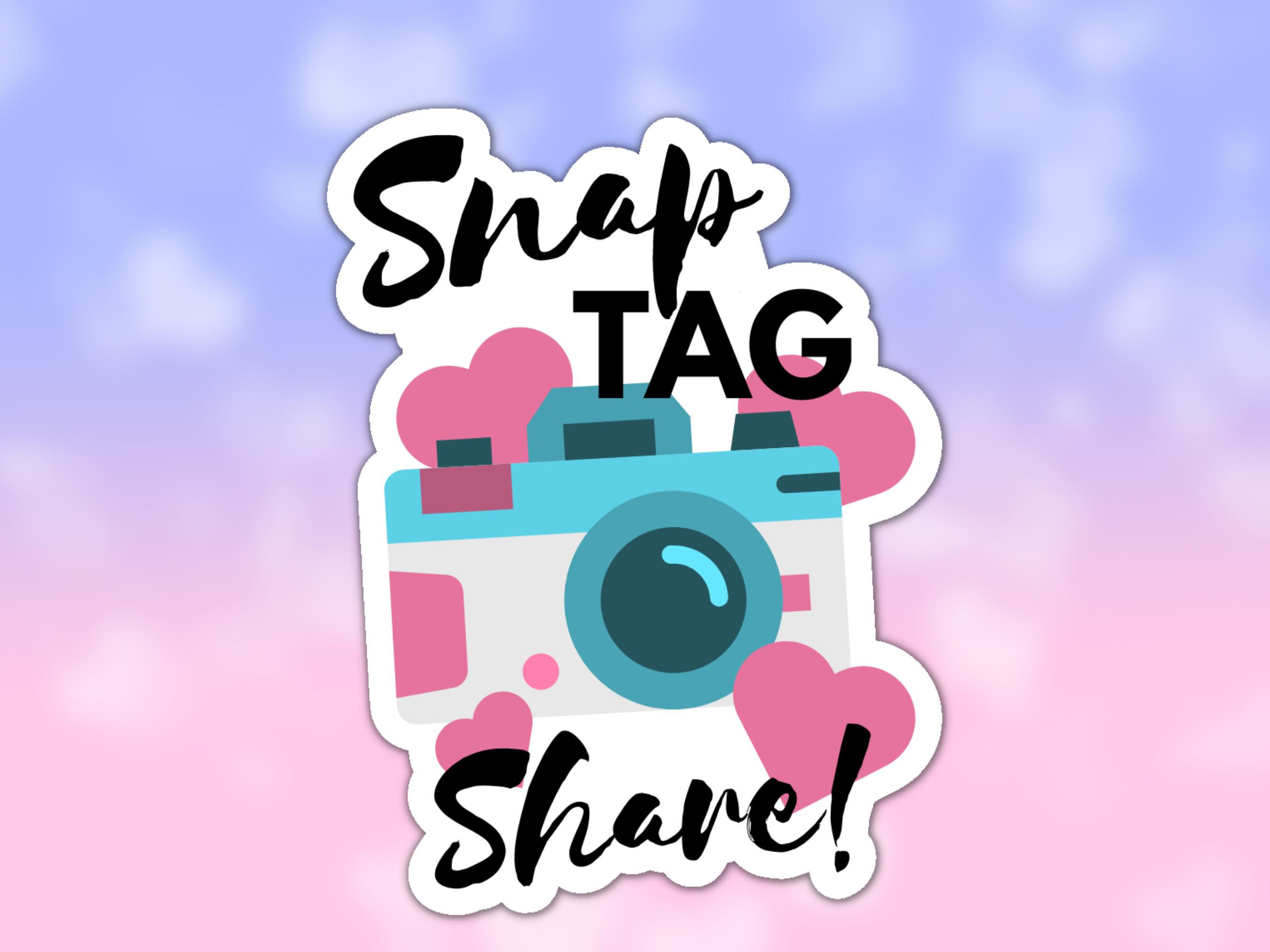 Snap Tag Share Happy Mail Stickers