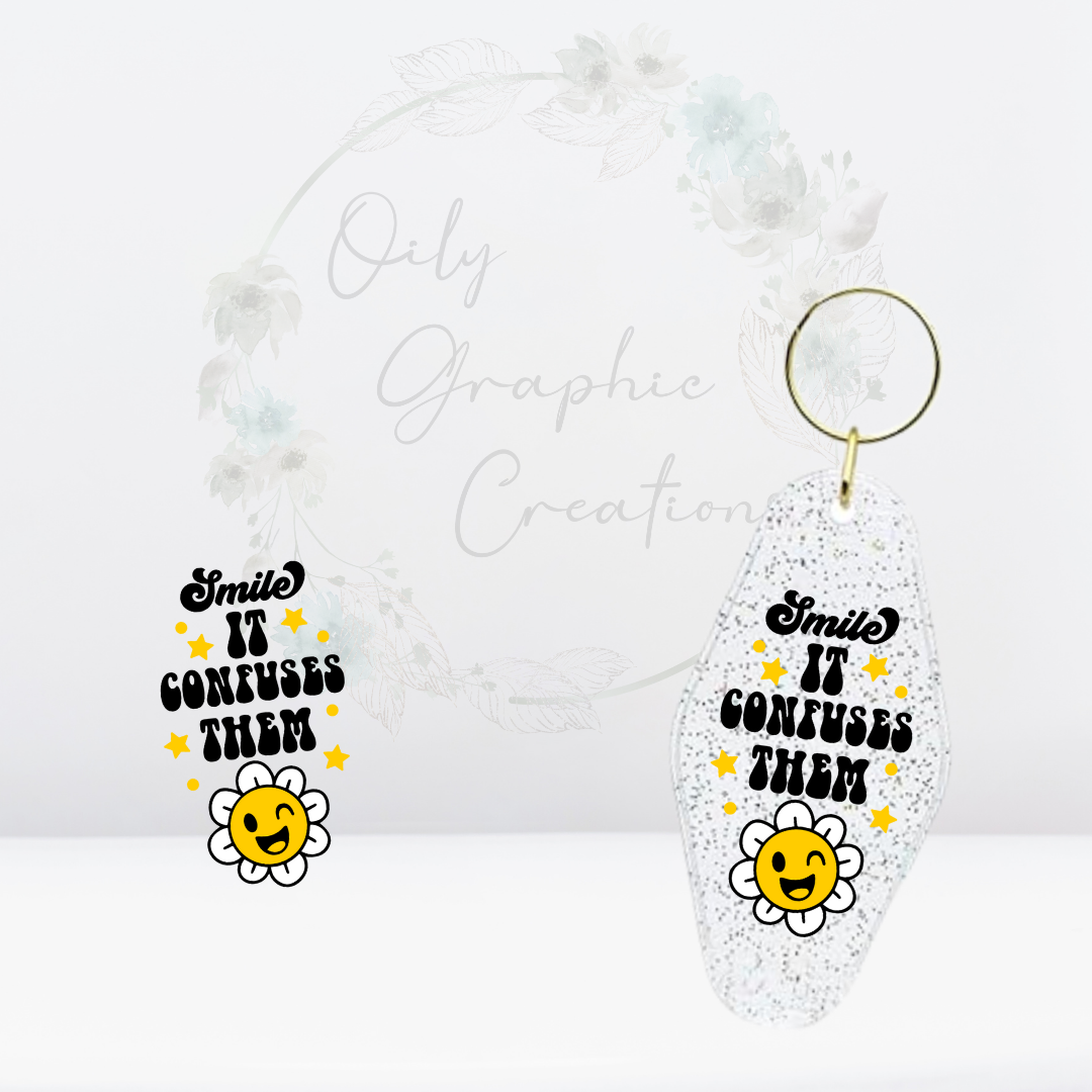Confuses Them- UV DTF Keychain Decal