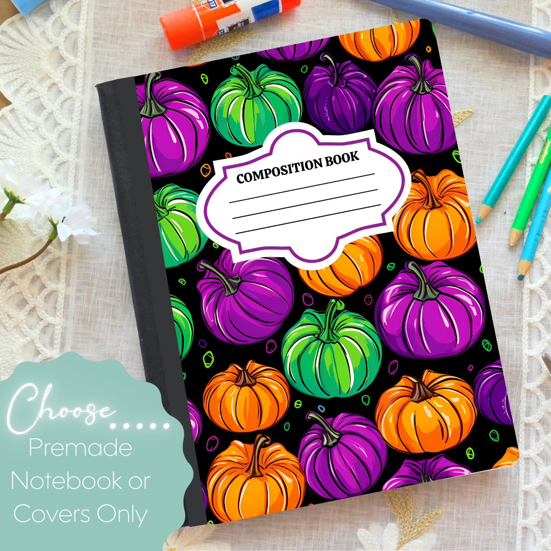 Neon Pumpkins Composition Notebook & Covers