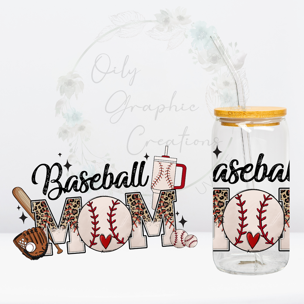 Baseball Mom- UV DTF Wrap